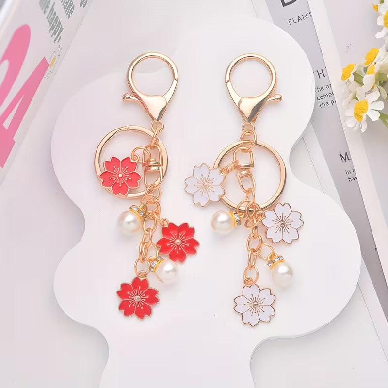 Cherry Blossom Keychain Set of 2