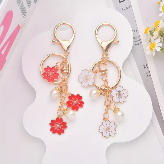 Cherry Blossom Keychain Set of 2